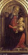 BOTTICELLI, Sandro Madonna of the Rosengarden fhg oil on canvas